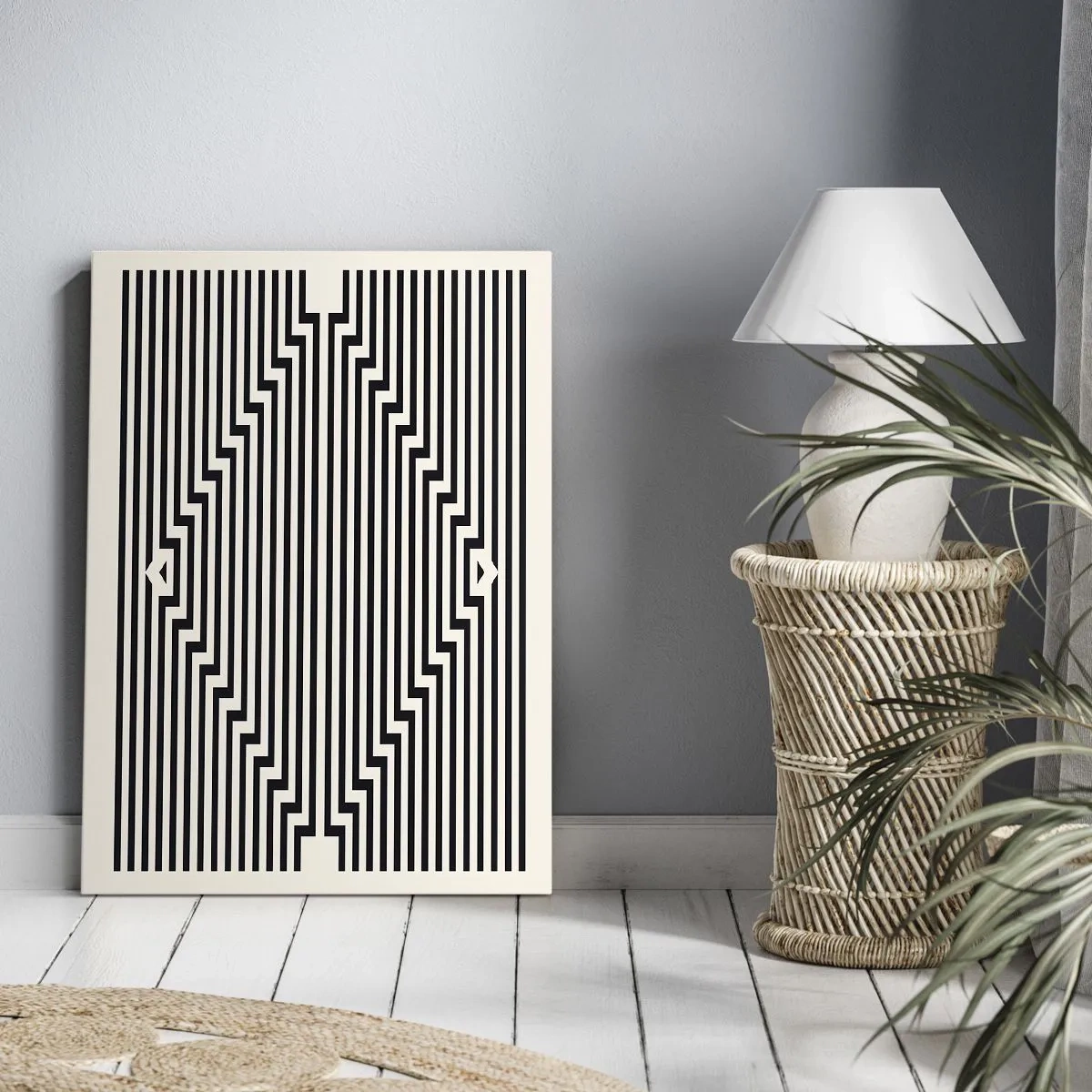 Schilderen op canvas - Geometrische illusie - 65x120 cm