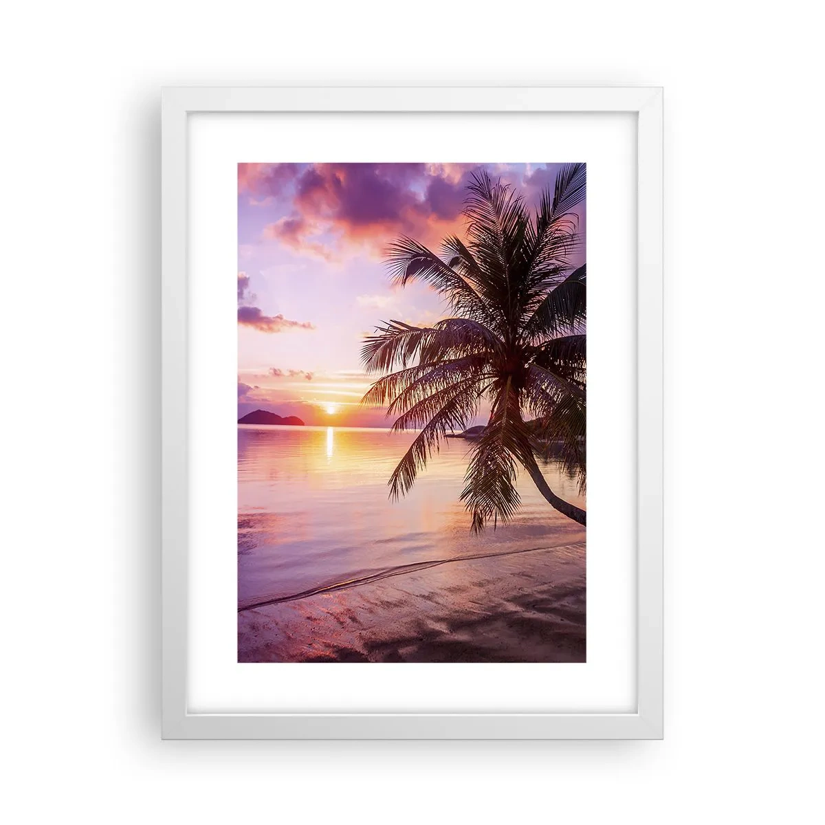 Poster in een witte lijst - Geluk tot aan de horizon - 30x40 cm