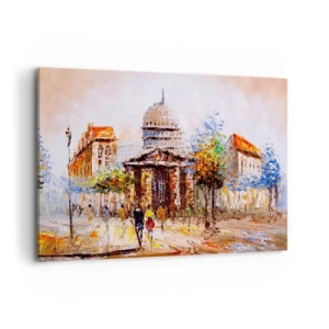 Schilderen op canvas - Parijs wandeling - 100x70 cm