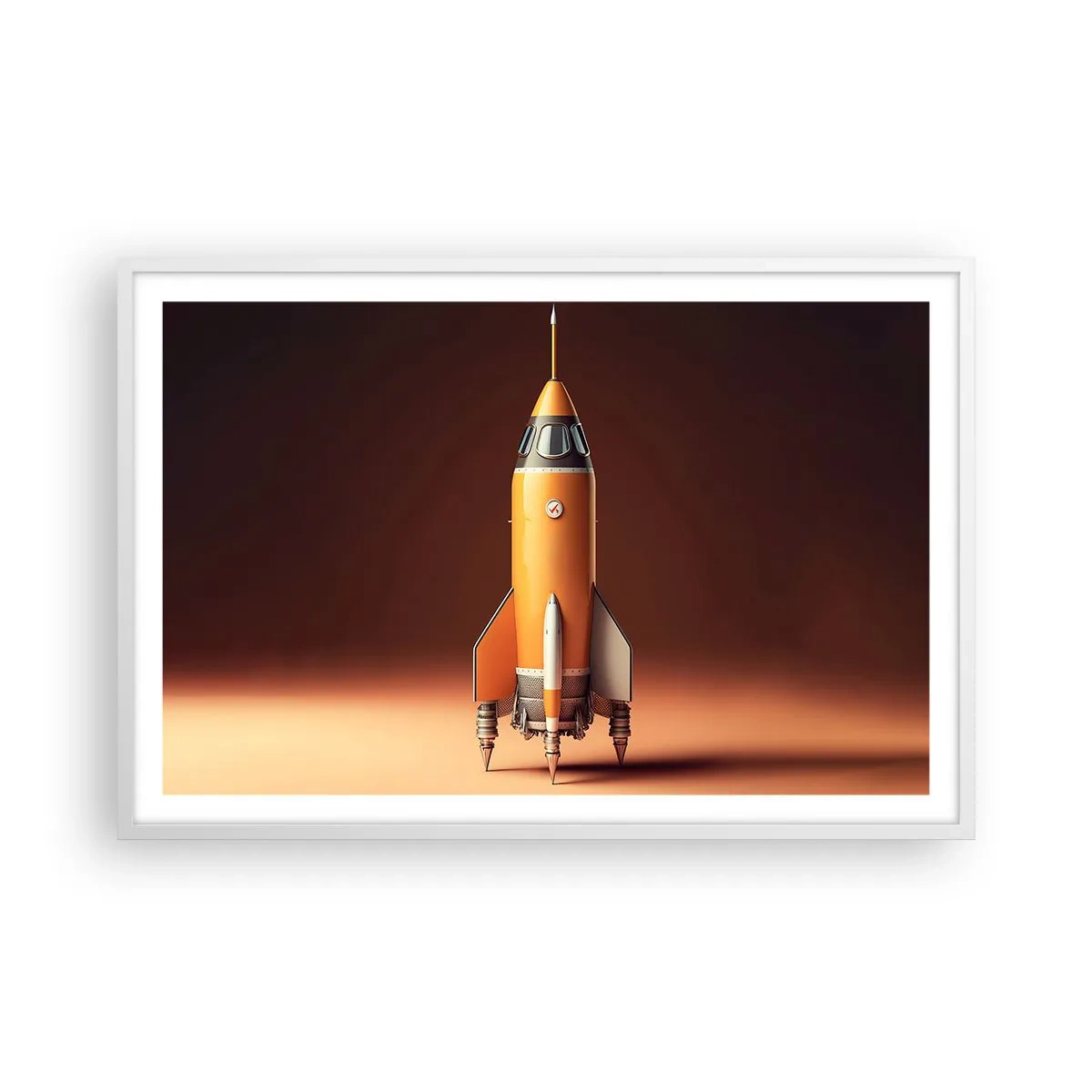 Poster in een witte lijst - Het begint met een droom - 91x61 cm