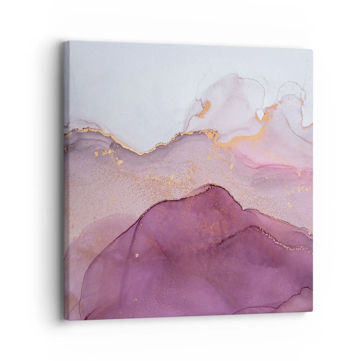 Schilderen op canvas - Lila en paarse golven - 30x30 cm