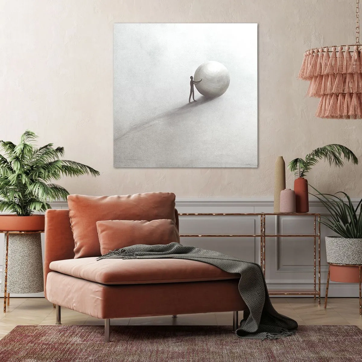 Schilderen op canvas - Het spel van het leven - 40x40 cm