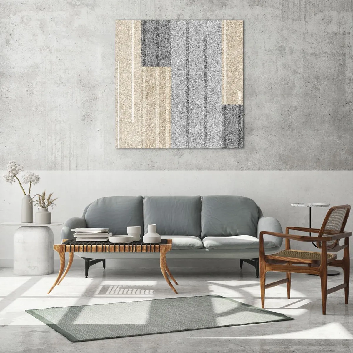 Schilderen op glas - Compositie: houd verticaal - 70x70 cm