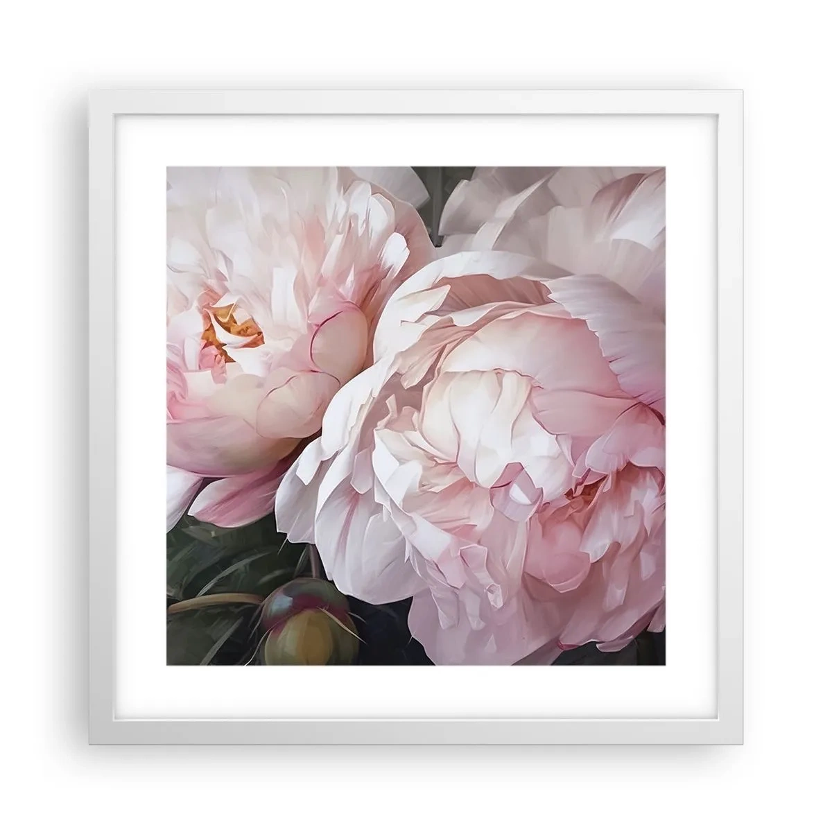 Poster in een witte lijst - In bloei gestopt - 40x40 cm