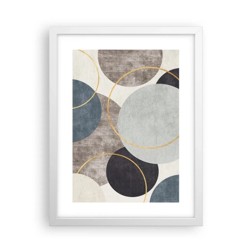 Poster in een witte lijst - Wiel voor wiel - 30x40 cm