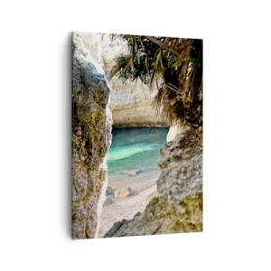 Schilderen op canvas - Turkoois baai - 50x70 cm