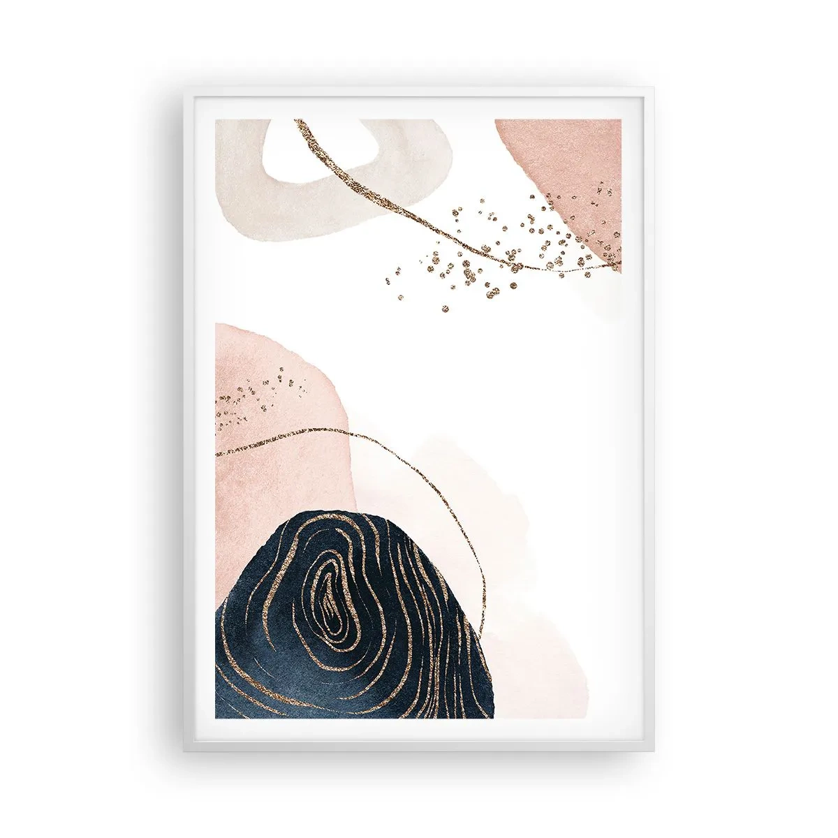 Poster in een witte lijst - Alles vloeit - 70x100 cm