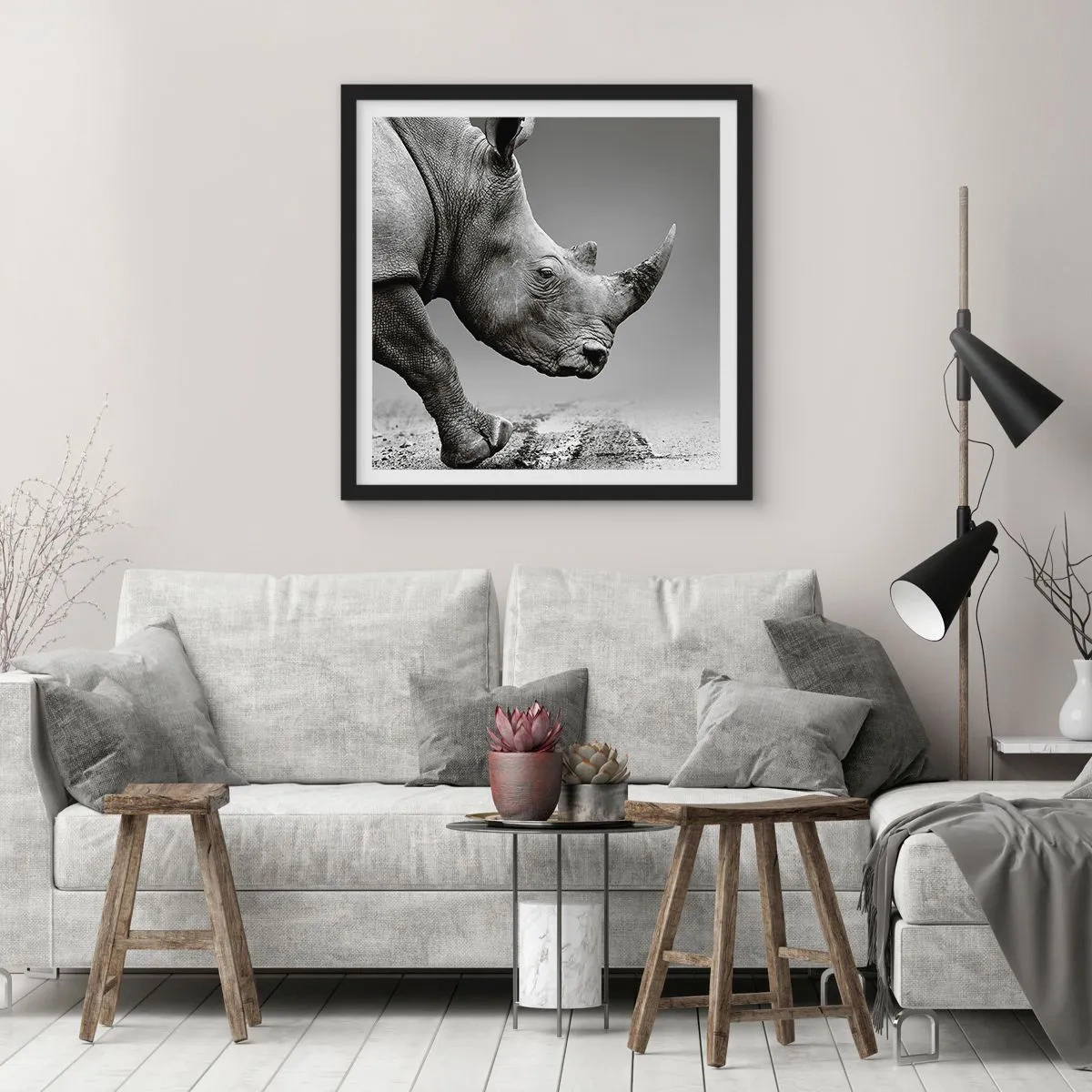 Poster in een zwarte lijst - Onstuitbare kracht - 60x60 cm