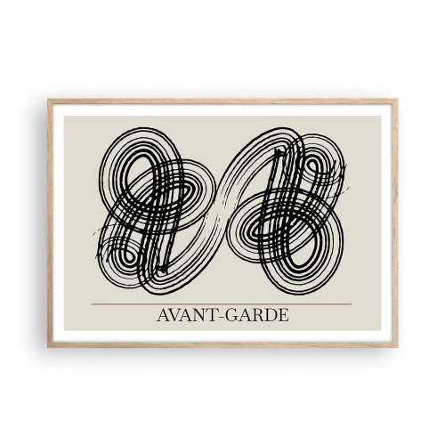 Een poster in een licht eiken lijst - Het kwam er spontaan uit - 100x70 cm