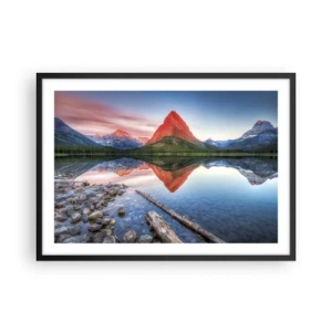 Poster in een zwarte lijst - Warmte en koude - 70x50 cm