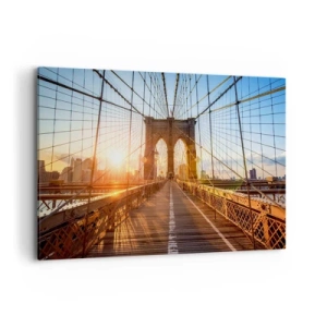Schilderen op canvas - Op de gouden brug - 120x80 cm
