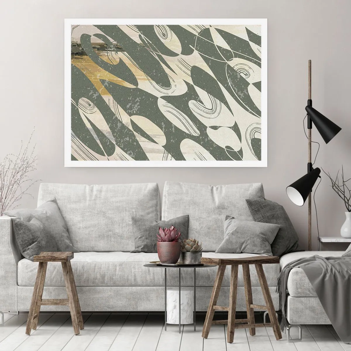 Poster - Ritmische abstractie - 91x61 cm