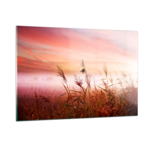 Schilderen op glas - Vliegers, paardebloemen, wind - 120x80 cm