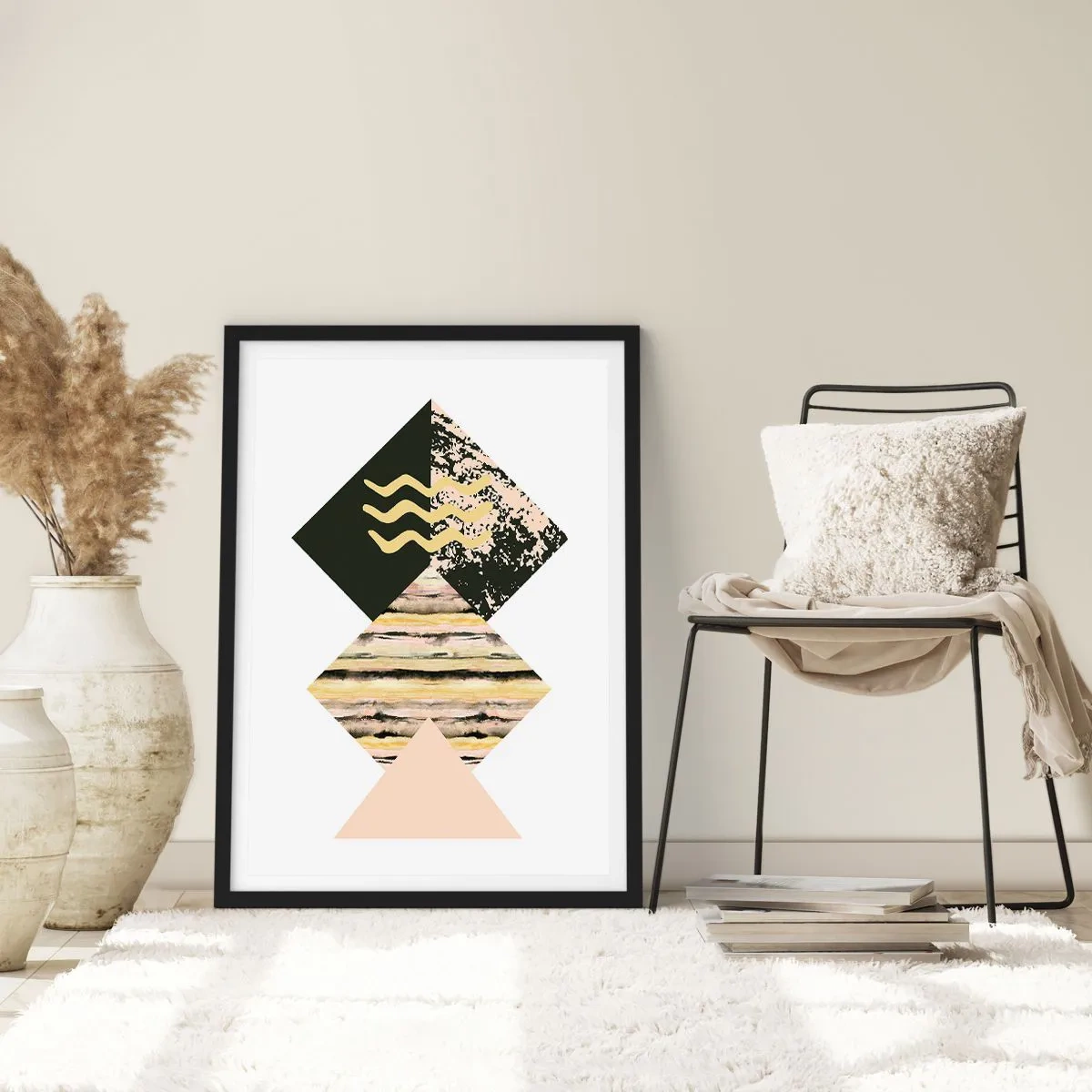 Poster in een zwarte lijst - Er is niet zo eenvoudig - 70x100 cm