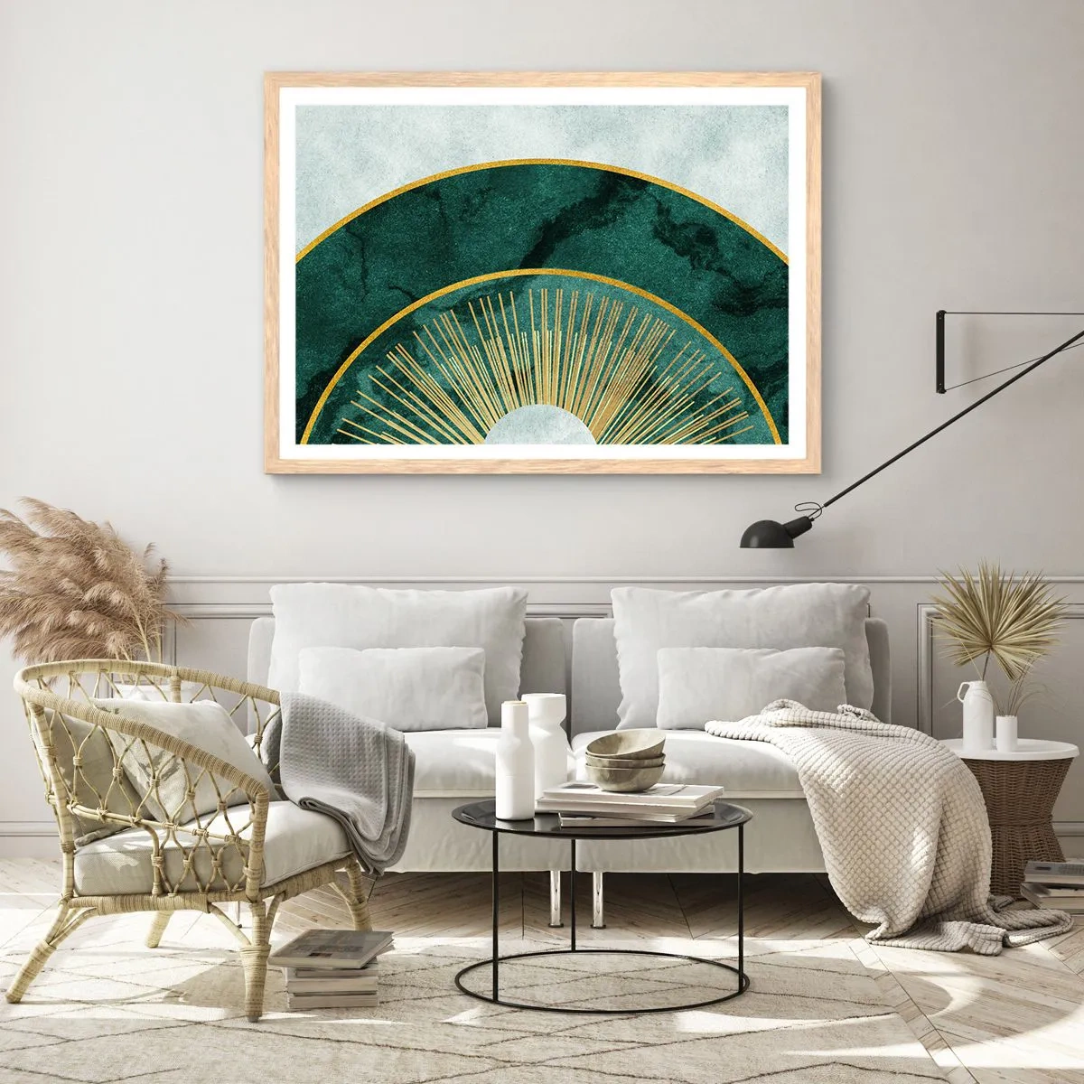 Een poster in een licht eiken lijst - Een ander zonnestelsel - 91x61 cm