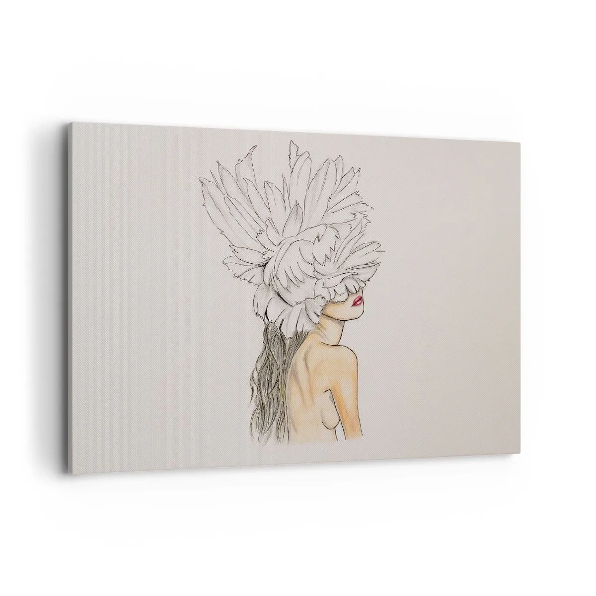 Schilderen op canvas - gekroonde schoonheid - 100x70 cm