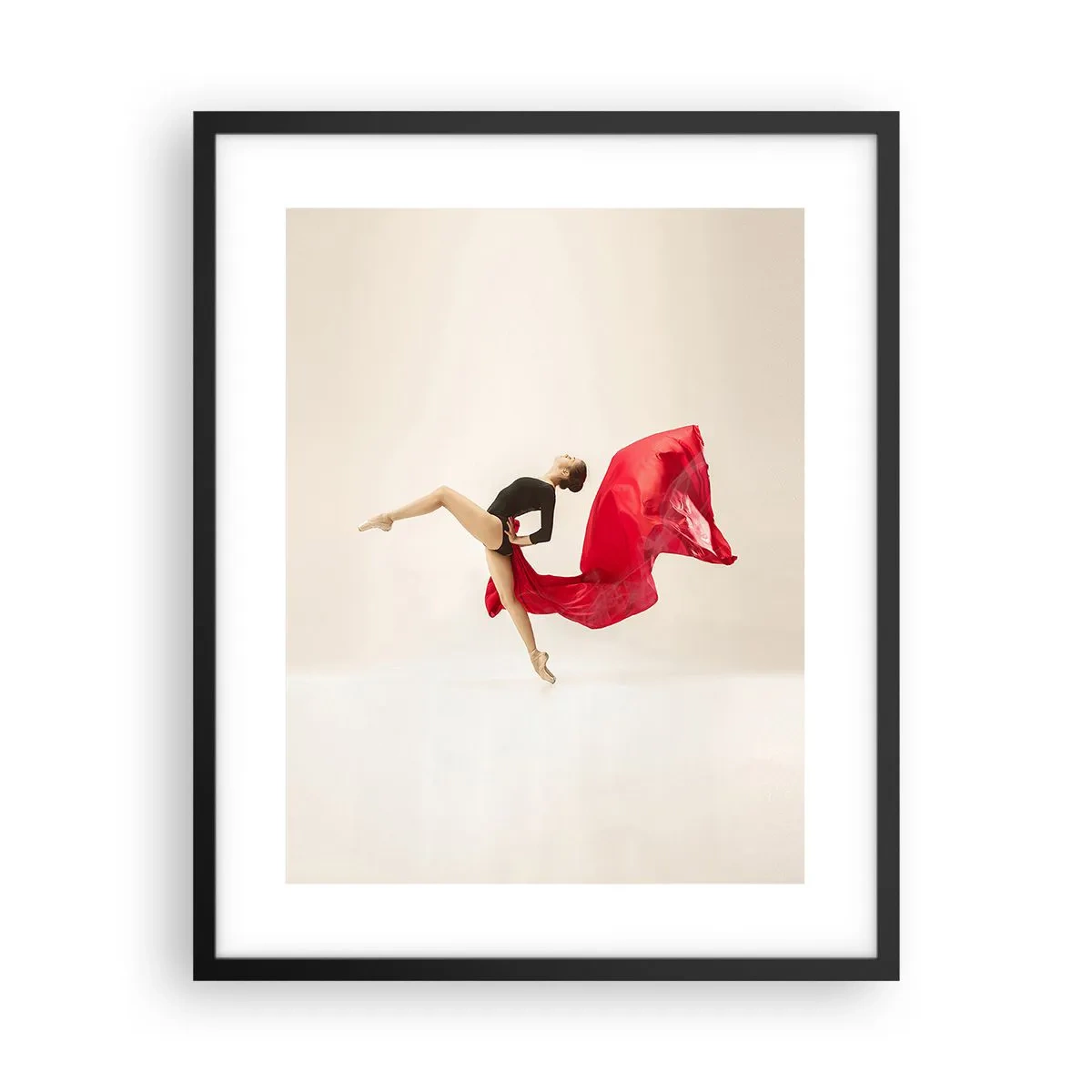 Poster in een zwarte lijst - rood en zwart - 40x50 cm