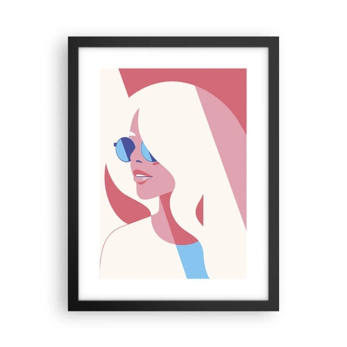 Poster in een zwarte lijst - Het was een blondine... - 30x40 cm