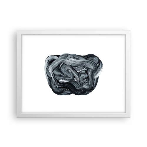 Poster in een witte lijst - Het is niet zo eenvoudig - 40x30 cm