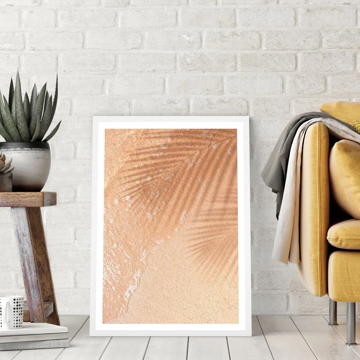 Poster in een witte lijst - De schaduw van een hete zomer - 61x91 cm