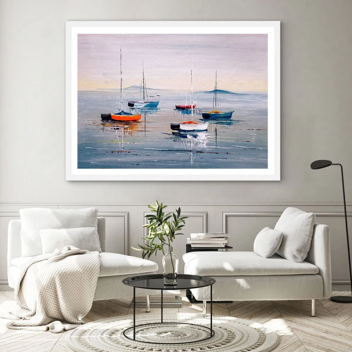 Poster in een witte lijst - Een welverdiende rust - 70x50 cm