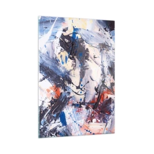 Schilderen op glas - Gekke dans van abstractie - 50x70 cm