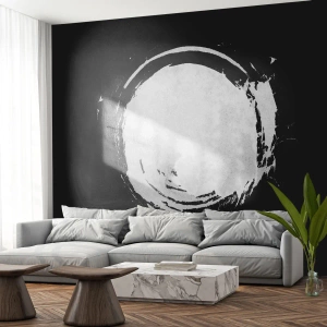Fotobehang Premium Canvas - Goede weg - Wiel, Planeet, Maan - 400x280 cm