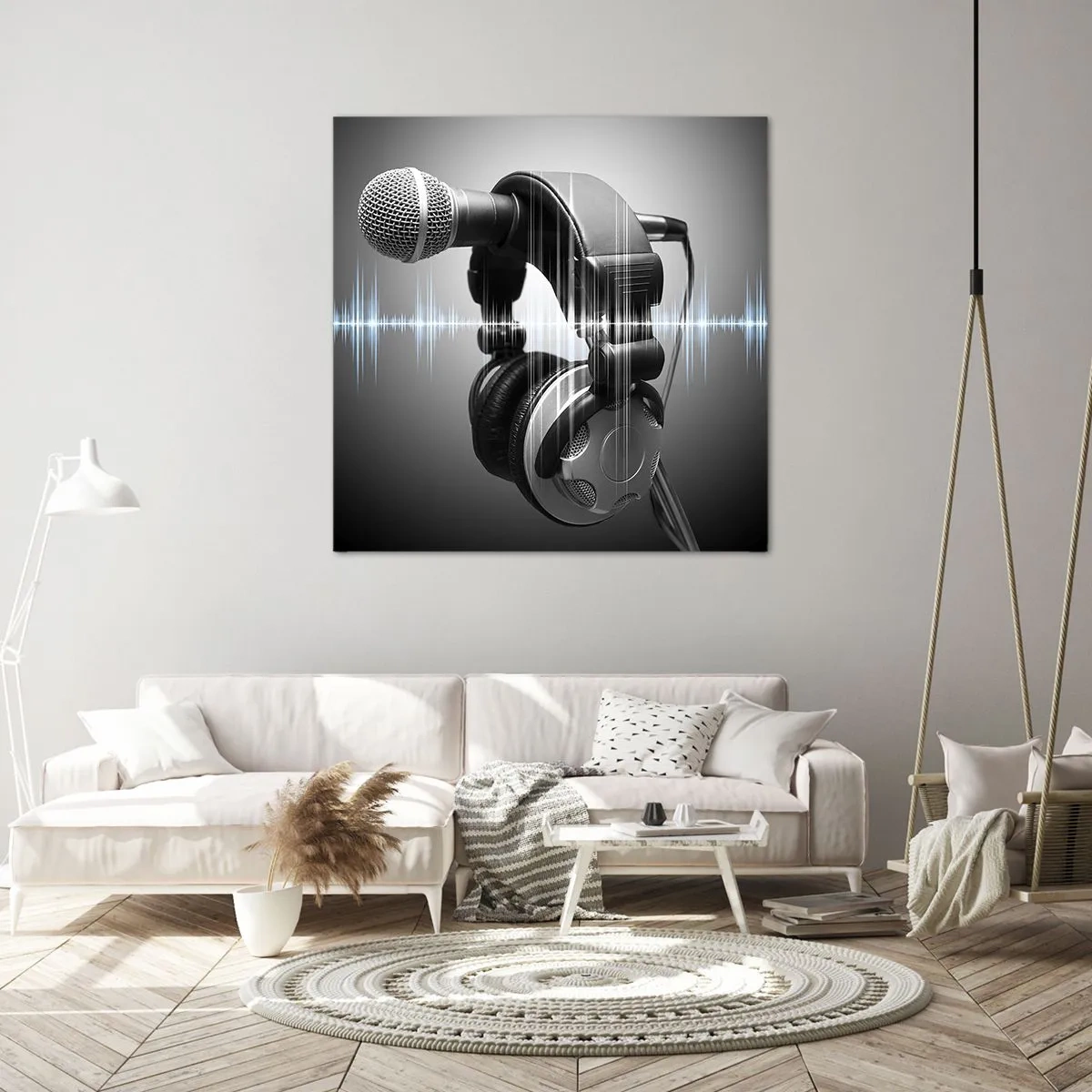 Schilderen op canvas - Je kunt het zingen nog steeds horen - 60x60 cm