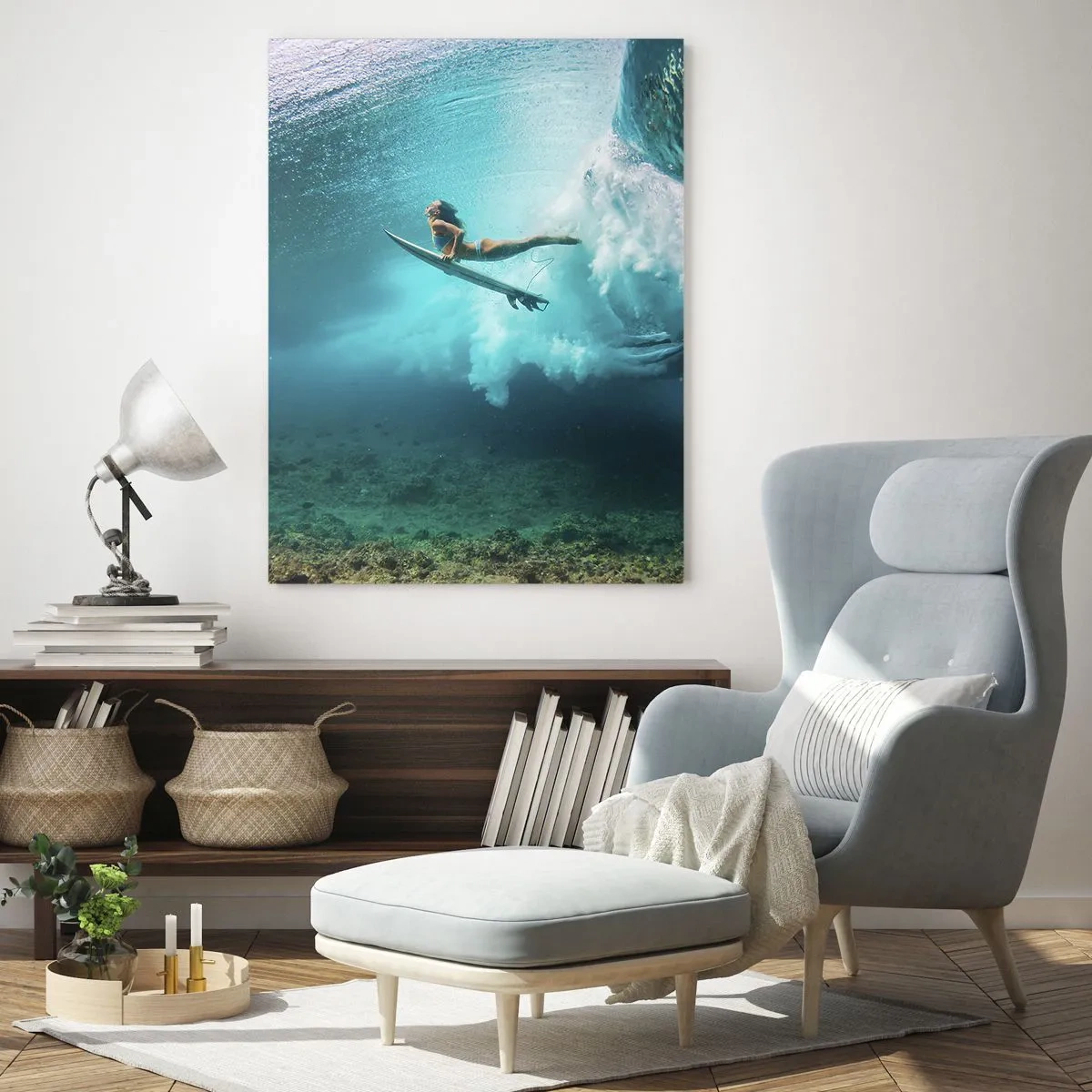 Schilderen op glas - Onderwaterwereld - 50x70 cm