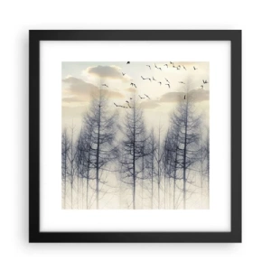 Poster in een zwarte lijst - Bosgeesten - 30x30 cm