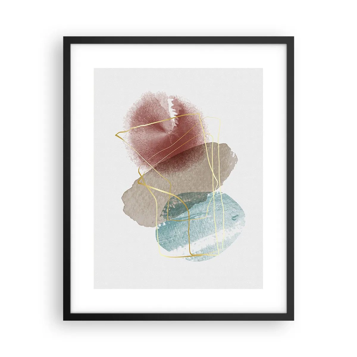 Poster in een zwarte lijst - Koralen van de ruimte - 40x50 cm