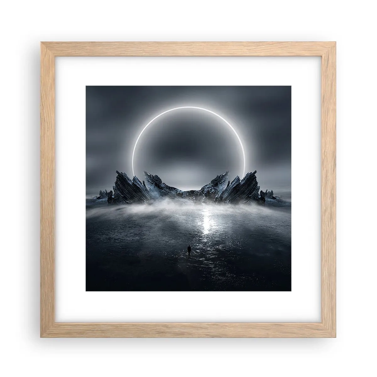 Een poster in een licht eiken lijst - Einde van het verhaal - 30x30 cm