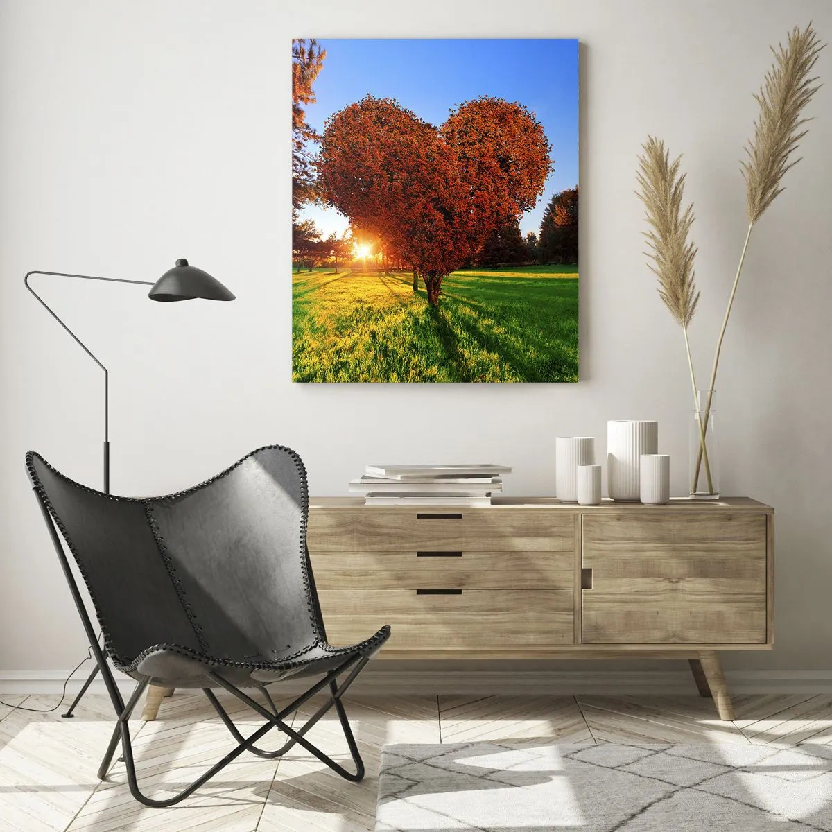 Schilderen op glas - En hoe kun je niet van de herfst houden - 70x100 cm
