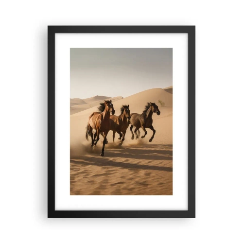 Poster in een zwarte lijst - Vrij als de wind - 30x40 cm