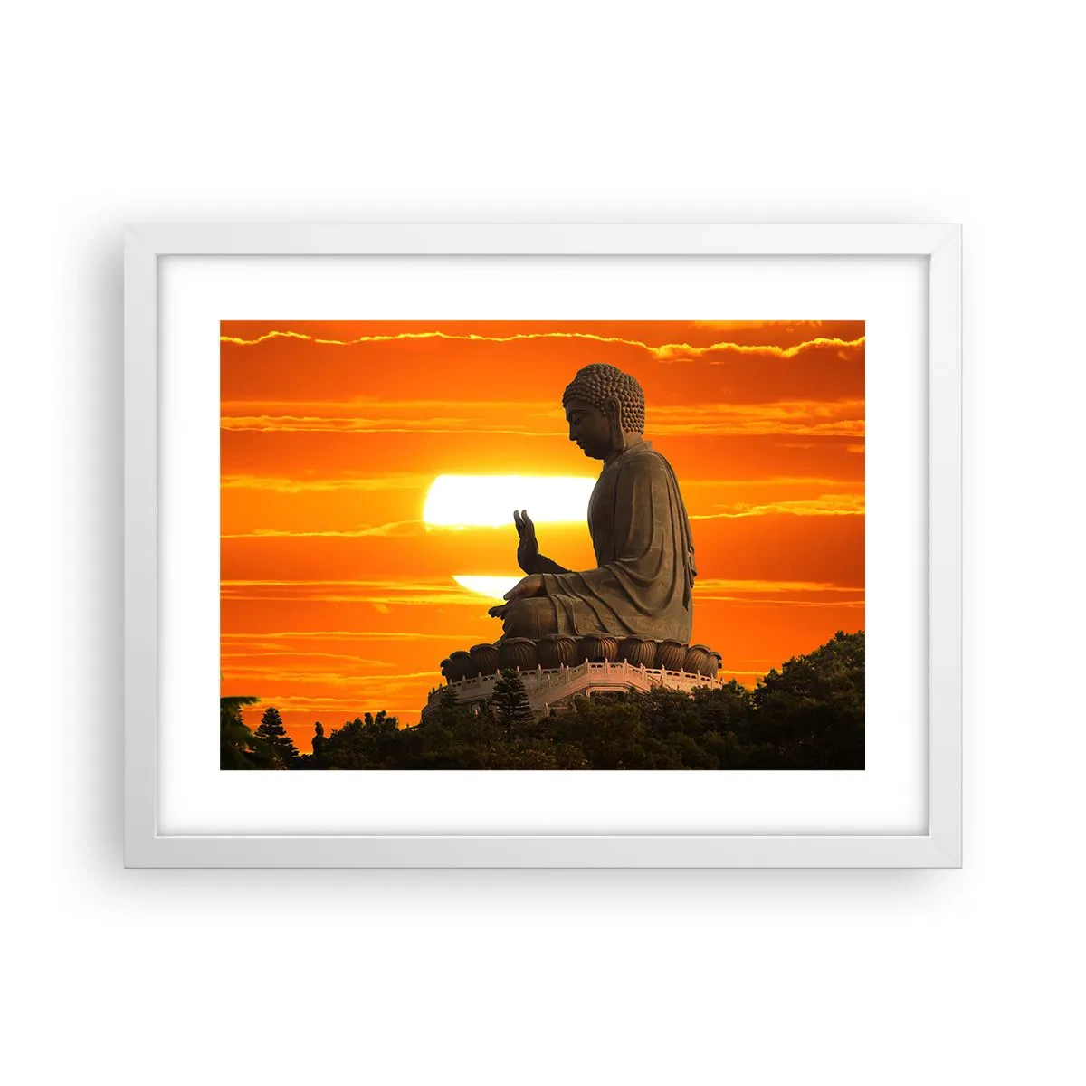 Poster in een witte lijst - Geen angst voor de wereld - 40x30 cm