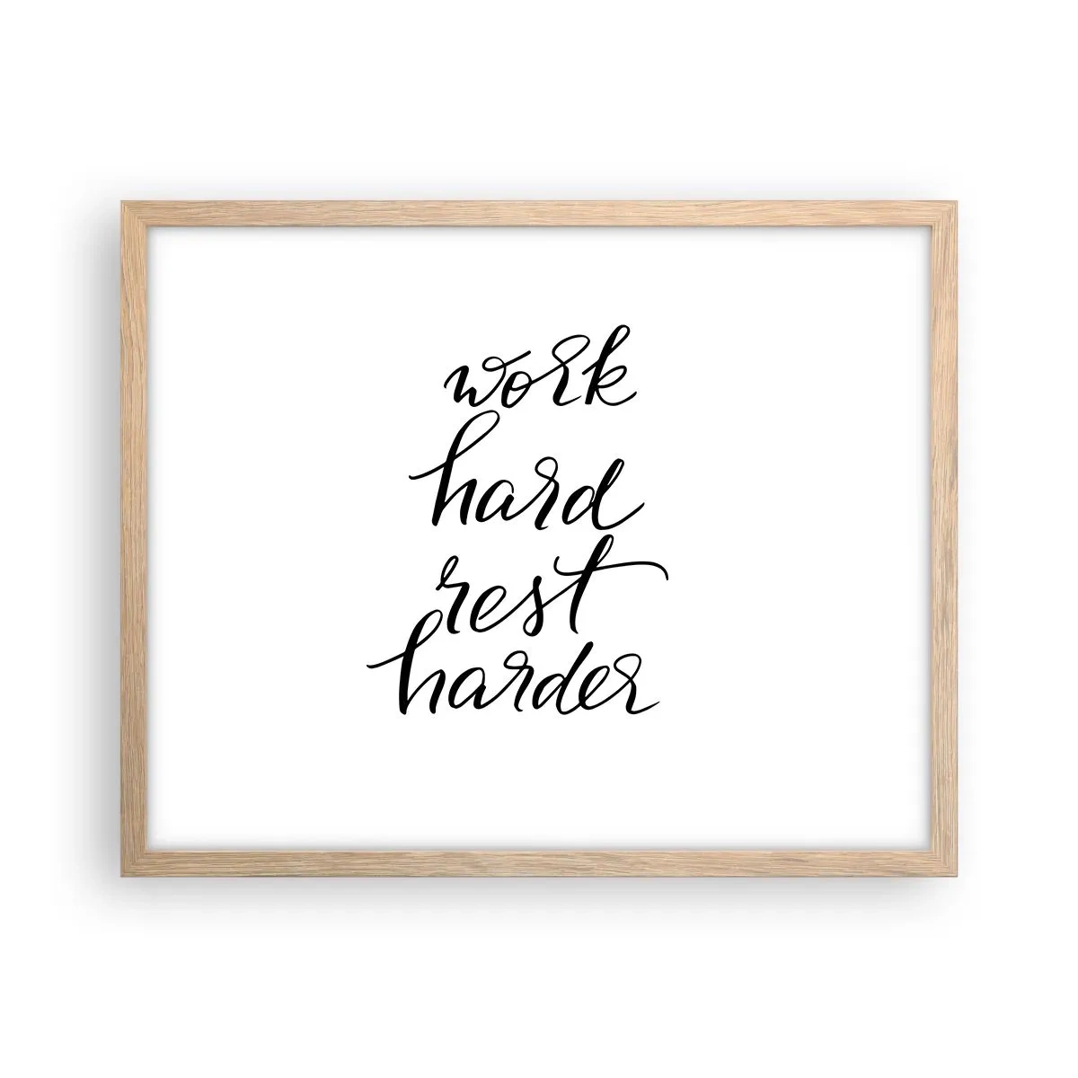 Een poster in een licht eiken lijst - Levensbalans - 50x40 cm