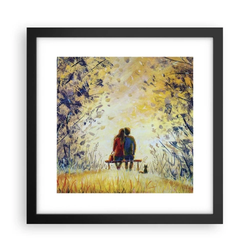 Poster in een zwarte lijst - Een magisch moment - 30x30 cm