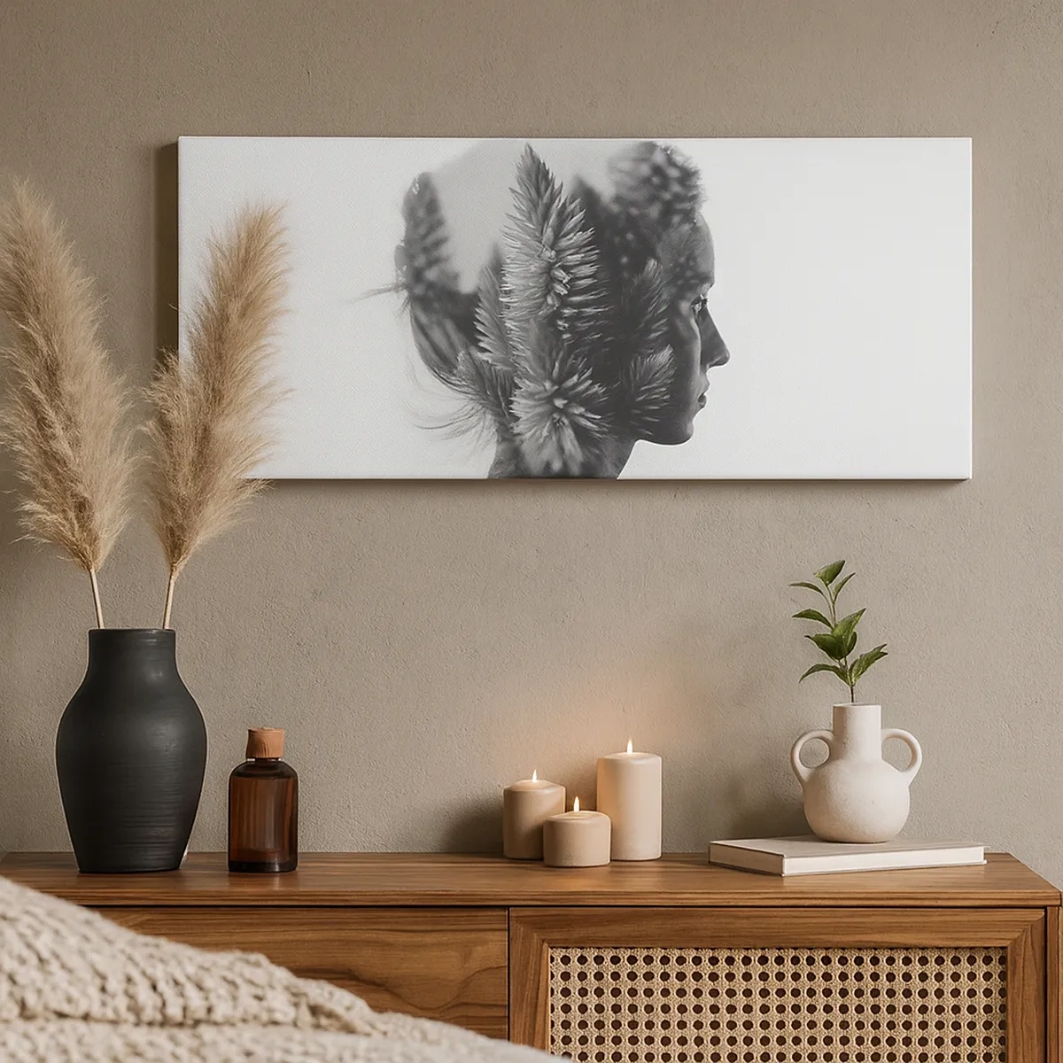 Schilderen op canvas - Vrouwe van het dennenbos - 30x30 cm