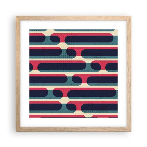 Een poster in een licht eiken lijst - In de diepte en vooruit - 40x40 cm