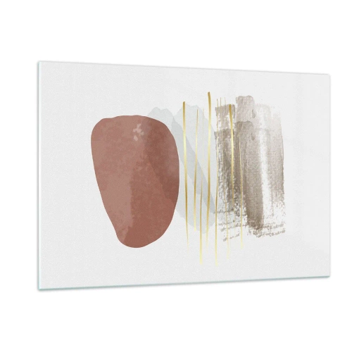 Schilderen op glas - Abstracte zuilengalerij - 120x80 cm