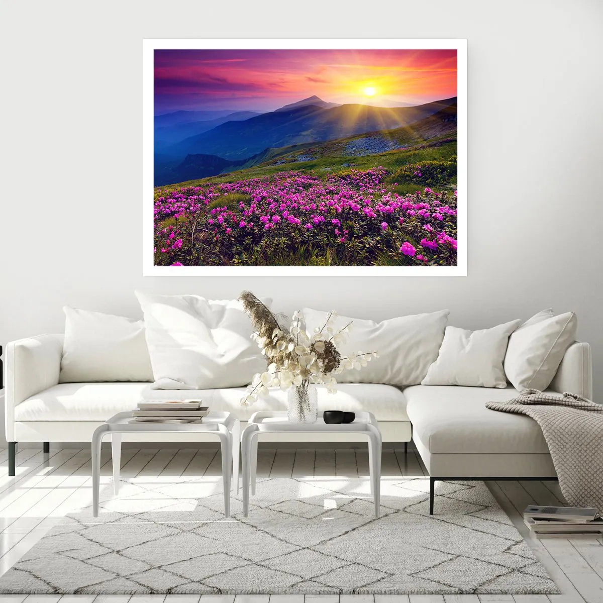 Poster - … En eromheen ruikt het naar bergdennen en de geur van kruiden - 50x40 cm