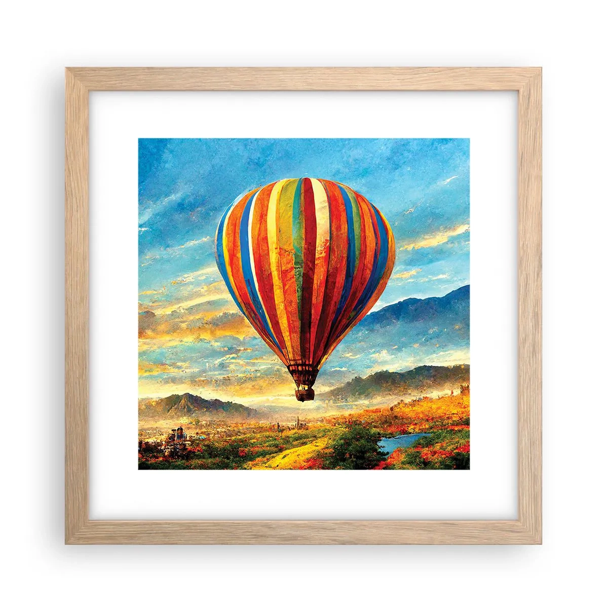 Een poster in een licht eiken lijst - In stilte zie je meer - 30x30 cm