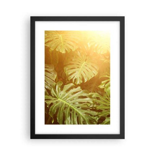Poster in een zwarte lijst - In het groen treden... - 30x40 cm