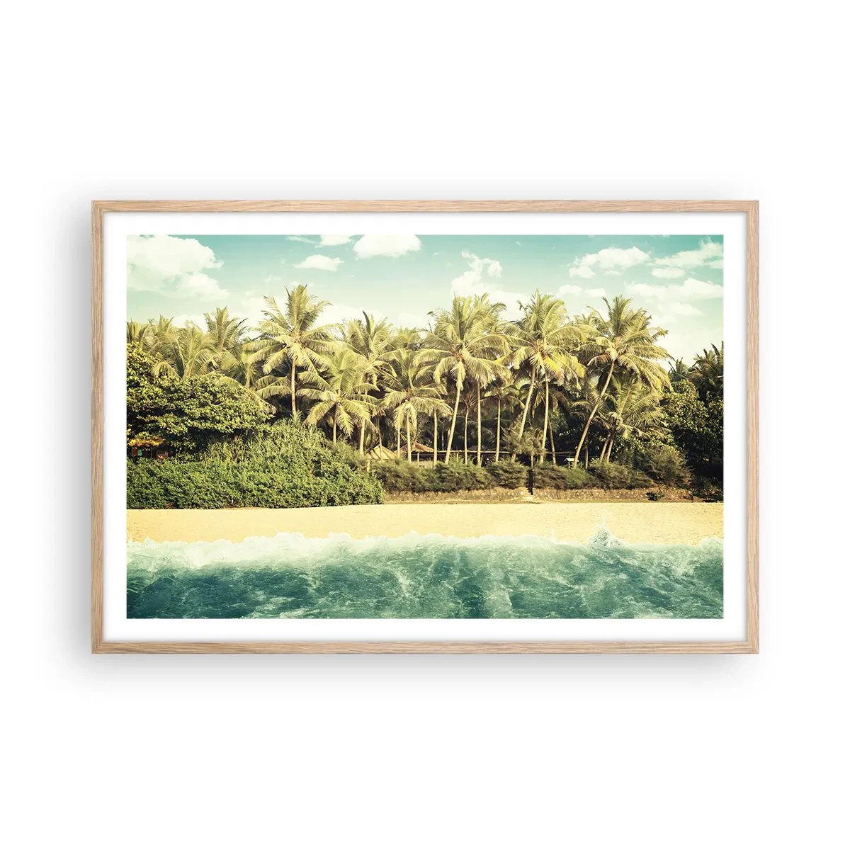 Een poster in een licht eiken lijst - Hoe zit het hier? - 91x61 cm