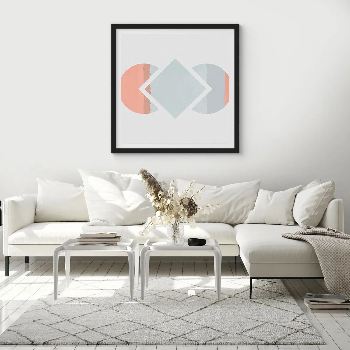 Poster in een zwarte lijst - De situatie is duidelijk - 30x30 cm