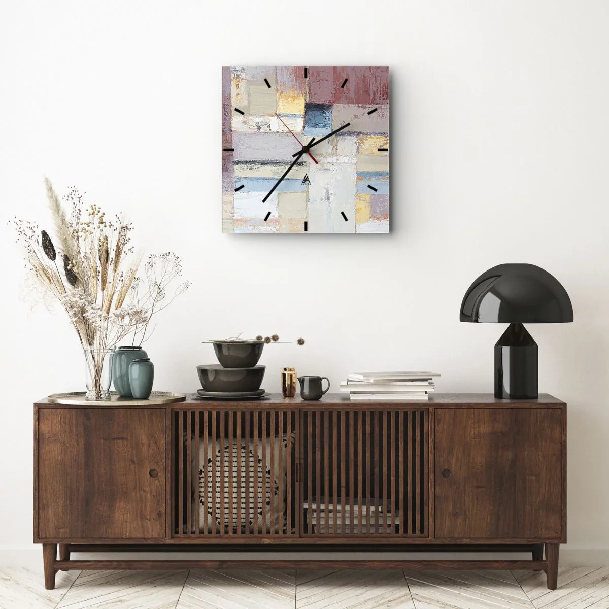 Wandklok - Klok - De rust van geometrie - 30x30 cm