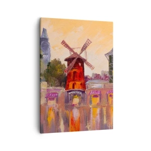 Schilderen op canvas - Parijse iconen – Moulin Rouge - 50x70 cm