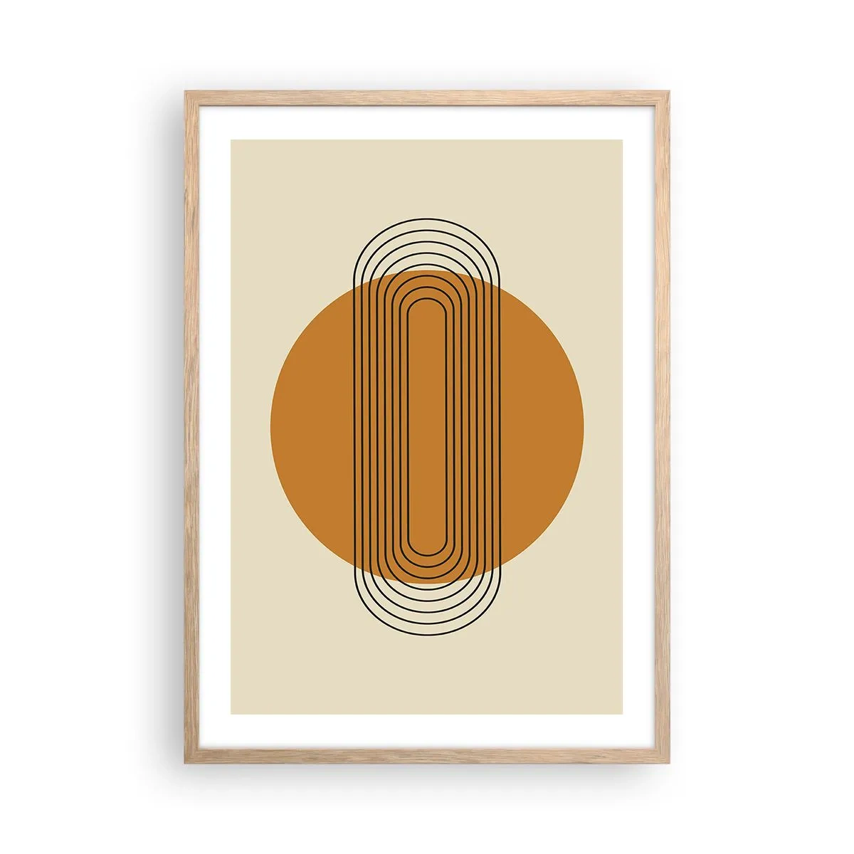 Een poster in een licht eiken lijst - Perfect plan - 50x70 cm