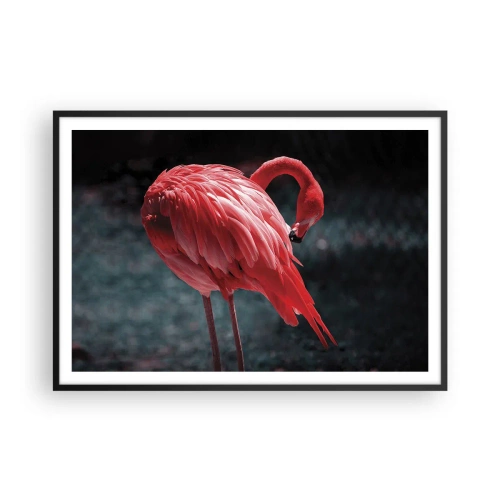 Poster in een zwarte lijst - Een karmozijnrood gedicht van de natuur - 100x70 cm