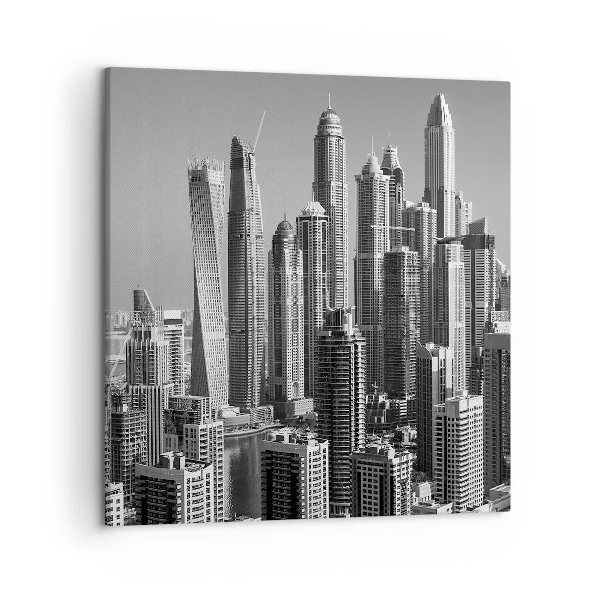 Schilderen op canvas - Stad in de woestijn - 50x50 cm